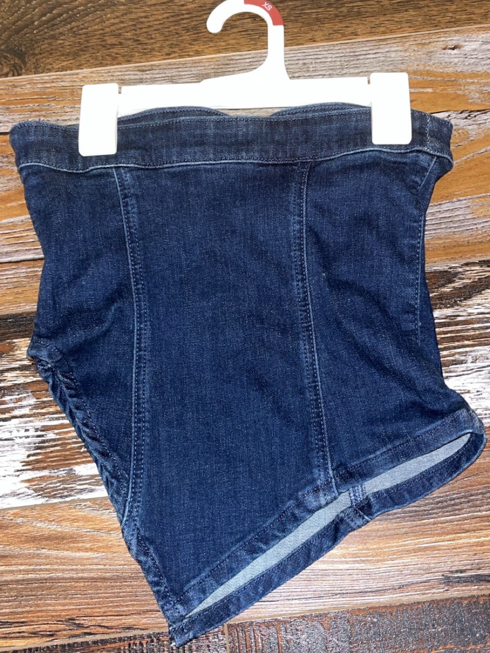 American Eagle Dark Blue Women's Denim asymmetrical sleeveless top